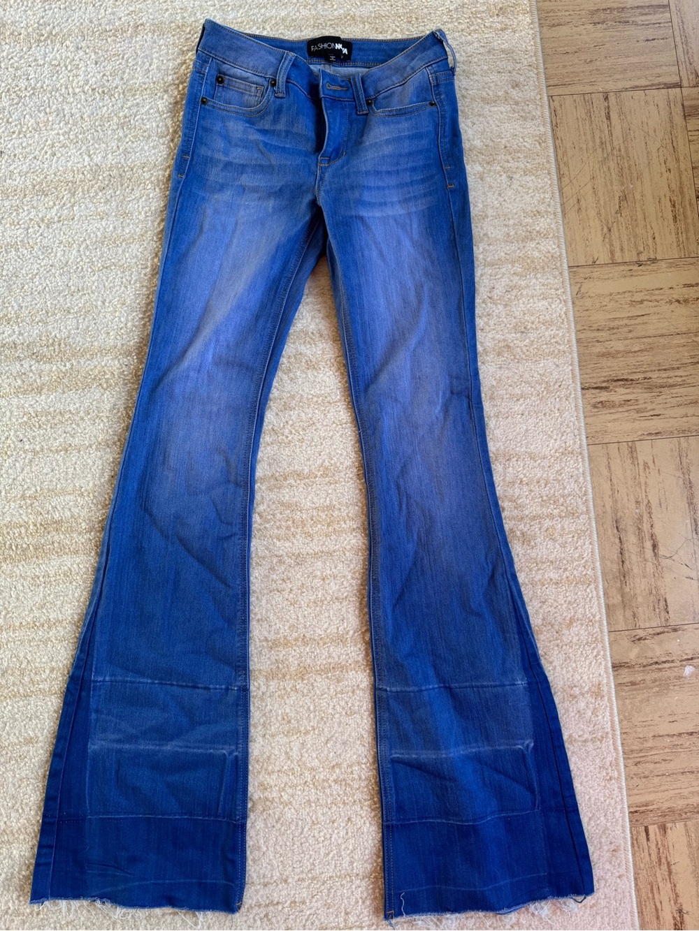 Fashion Nova Dark Blue Bootcut Flare Jeans